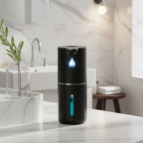 Black Soap Dispenser - Bathroom Background