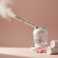 GlowSteam Pro ozone facial steamer lifestyle shot — premium skincare device — Trendvault