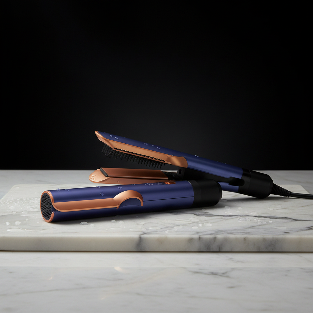 2-in-1 Professional Hair Straightener Dryer - Salon Results at Home