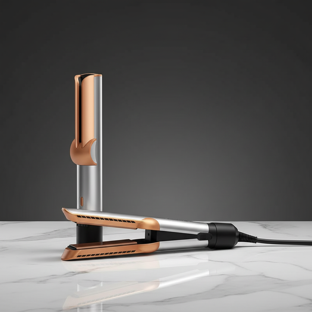 2-in-1 Professional Hair Straightener Dryer - Salon Results at Home