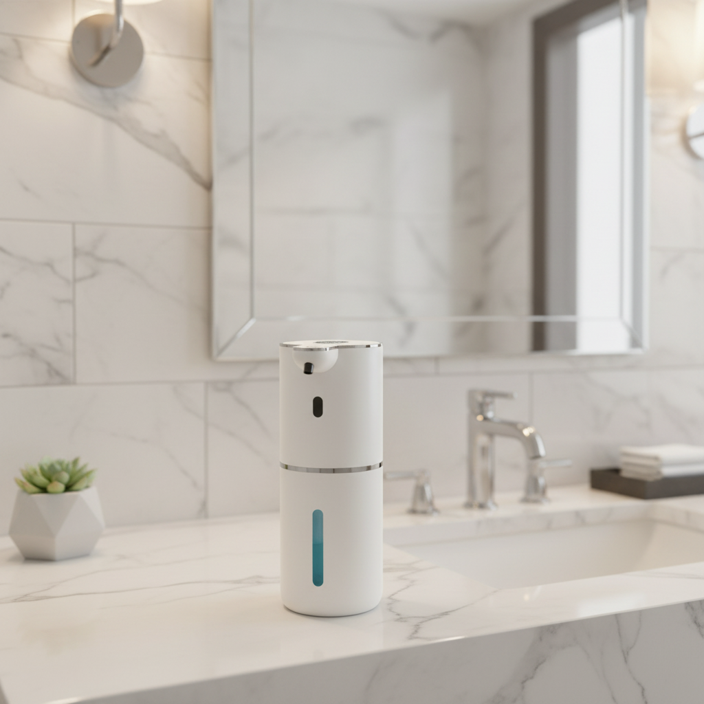White Soap Dispenser - Bathroom Background