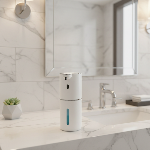 White Soap Dispenser - Bathroom Background